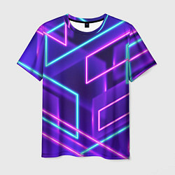 Футболка мужская Neon Geometric, цвет: 3D-принт