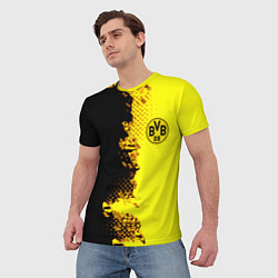 Футболка мужская Borussia fc sport краски, цвет: 3D-принт — фото 2