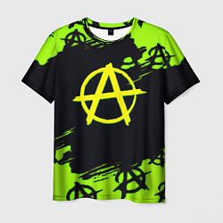 Футболка мужская Кислотный логотип анархия, цвет: 3D-принт