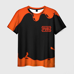 Футболка мужская PUBG orange splash, цвет: 3D-принт