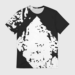 Футболка мужская Чёрно белые краски, цвет: 3D-принт