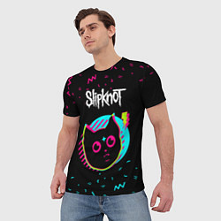 Футболка мужская Slipknot - rock star cat, цвет: 3D-принт — фото 2