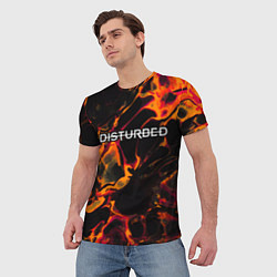 Футболка мужская Disturbed red lava, цвет: 3D-принт — фото 2
