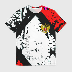 Мужская футболка Россия краски текстура