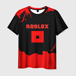 Футболка мужская Roblox краски красные, цвет: 3D-принт