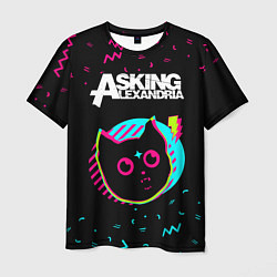 Футболка мужская Asking Alexandria - rock star cat, цвет: 3D-принт