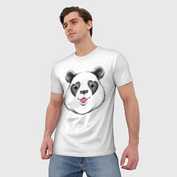 Футболка мужская Влюблённый панда, цвет: 3D-принт — фото 2