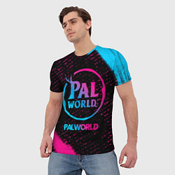Футболка мужская Palworld - neon gradient, цвет: 3D-принт — фото 2