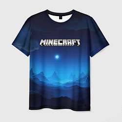 Футболка мужская Minecraft logo night, цвет: 3D-принт