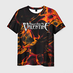 Футболка мужская Bullet For My Valentine red lava, цвет: 3D-принт