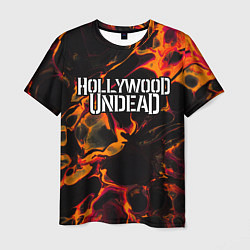 Футболка мужская Hollywood Undead red lava, цвет: 3D-принт