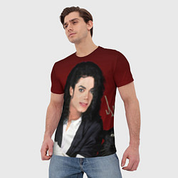 Футболка мужская Michael Jackson с пантерой и автографом, цвет: 3D-принт — фото 2