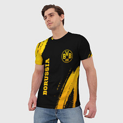 Футболка мужская Borussia - gold gradient вертикально, цвет: 3D-принт — фото 2