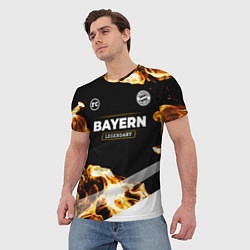 Футболка мужская Bayern legendary sport fire, цвет: 3D-принт — фото 2