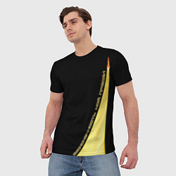 Футболка мужская Взлетающая ракета - infinity, цвет: 3D-принт — фото 2
