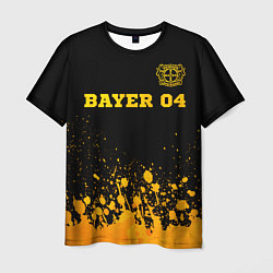 Футболка мужская Bayer 04 - gold gradient посередине, цвет: 3D-принт