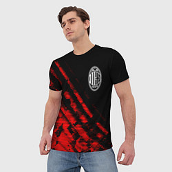 Футболка мужская AC Milan sport grunge, цвет: 3D-принт — фото 2