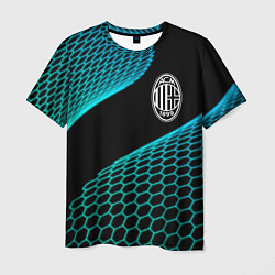 Футболка мужская AC Milan football net, цвет: 3D-принт