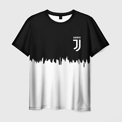 Футболка мужская Juventus белый огонь текстура, цвет: 3D-принт