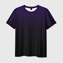Футболка мужская Фиолетово-чёрный тёмный градиент, цвет: 3D-принт
