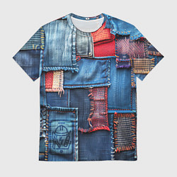 Мужская футболка Джинсовая форма электрика