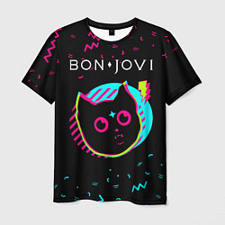 Футболка мужская Bon Jovi - rock star cat, цвет: 3D-принт