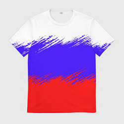 Мужская футболка Триколор штрихи