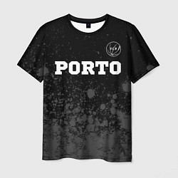 Футболка мужская Porto sport на темном фоне посередине, цвет: 3D-принт