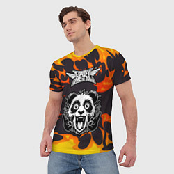 Футболка мужская Babymetal рок панда и огонь, цвет: 3D-принт — фото 2