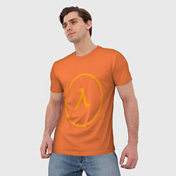 Футболка мужская Half-Life оранжевый, цвет: 3D-принт — фото 2