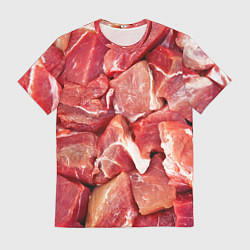Мужская футболка Куски мяса