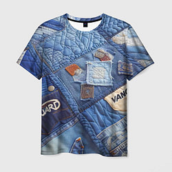 Футболка мужская Vanguard jeans patchwork - ai art, цвет: 3D-принт