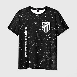 Футболка мужская Atletico Madrid sport на темном фоне вертикально, цвет: 3D-принт