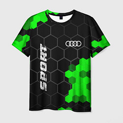 Футболка мужская Audi green sport hexagon, цвет: 3D-принт