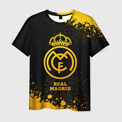 Футболка мужская Real Madrid - gold gradient, цвет: 3D-принт