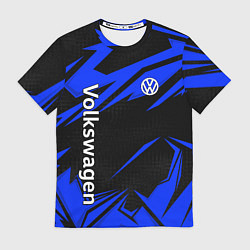 Футболка мужская Volkswagen - blue stripes, цвет: 3D-принт