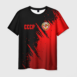 Футболка мужская СССР - черно-красный, цвет: 3D-принт