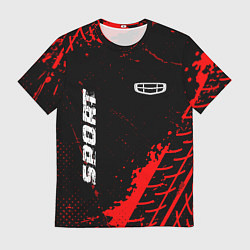 Мужская футболка Geely red sport tires