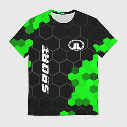 Мужская футболка Great Wall green sport hexagon