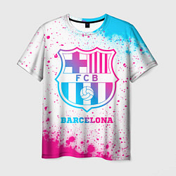 Футболка мужская Barcelona neon gradient style, цвет: 3D-принт