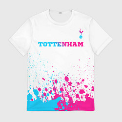 Футболка мужская Tottenham neon gradient style посередине, цвет: 3D-принт