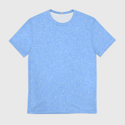 Мужская футболка Текстурированный небесный голубой однотонный