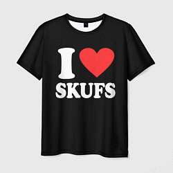 Футболка мужская I love skufs, цвет: 3D-принт