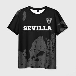 Футболка мужская Sevilla sport на темном фоне посередине, цвет: 3D-принт