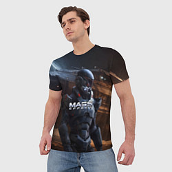 Футболка мужская Mass Effect game space, цвет: 3D-принт — фото 2