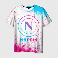 Футболка мужская Napoli neon gradient style, цвет: 3D-принт