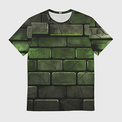 Мужская футболка Зеленые неоновые кирпичи