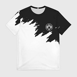 Футболка мужская Borussia краски белые, цвет: 3D-принт