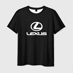 Футболка мужская Lexus white logo, цвет: 3D-принт