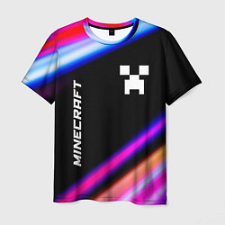 Футболка мужская Minecraft speed game lights, цвет: 3D-принт